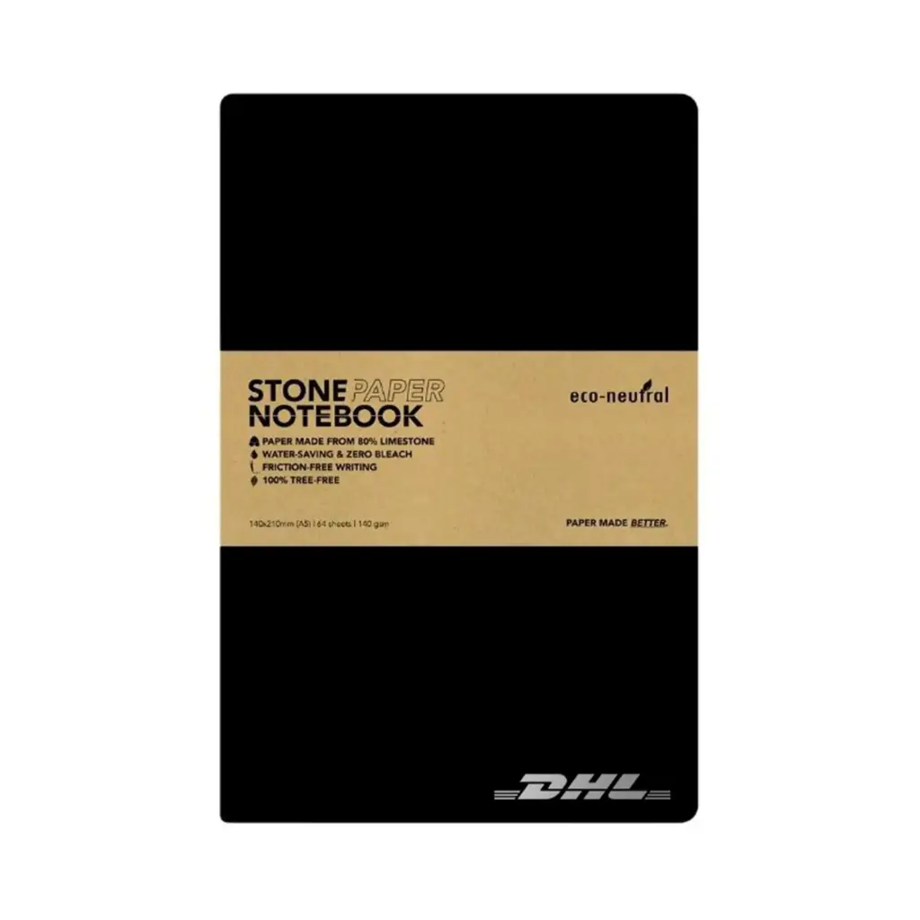 DHL NEYA - eco-neutral Stone Paper Tree-Free Notebook - Black