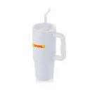 BERN - Recycled Stainless Steel Tumbler with Reusable Straw - White
