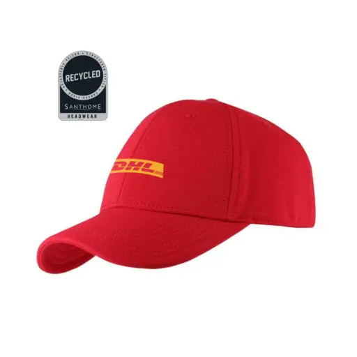 DHL TITAN - Santhome Recycled 6 Panel Adjustable Cap - Red